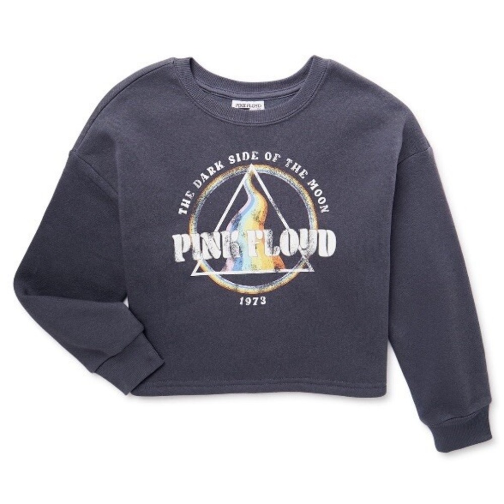 Grayson Social Girls Pink Floyd Graphic Crewneck Sweatshirt Medium 7-8 New Gray